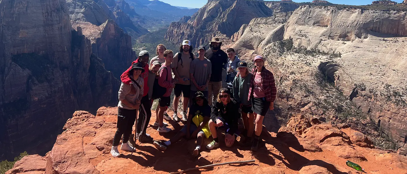 Milestone family hiking in southern Utah